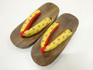 未使用品　焼桐子供用下駄(19.5センチ)